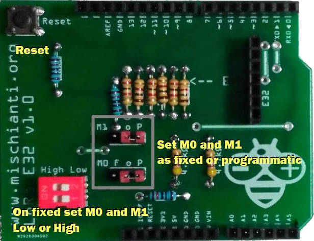 Arduino shield photo UP with description