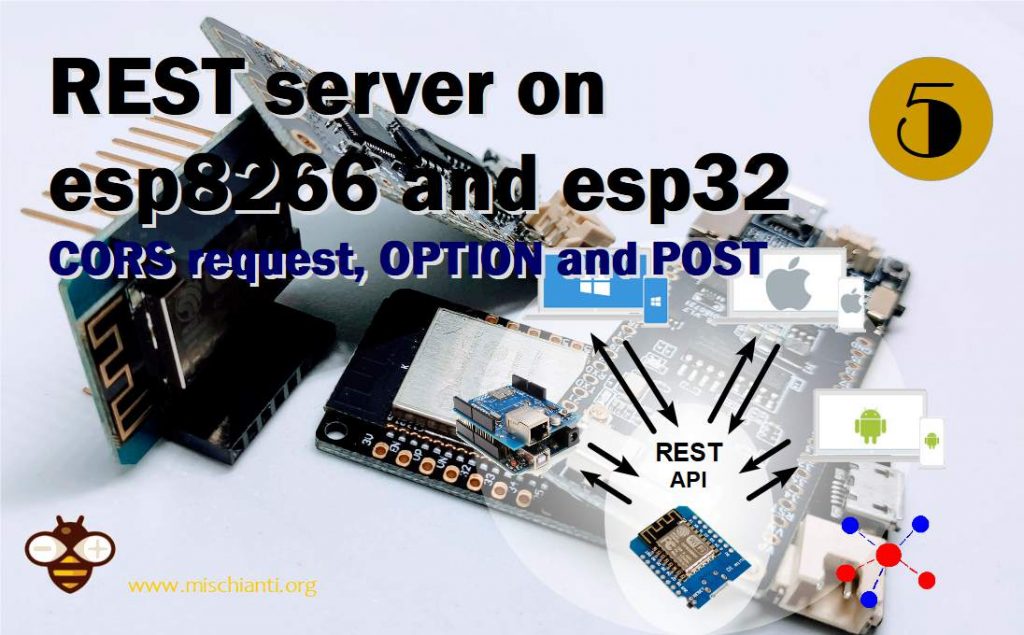 Server REST con esp8266 e esp32: CORS request, OPTION e POST