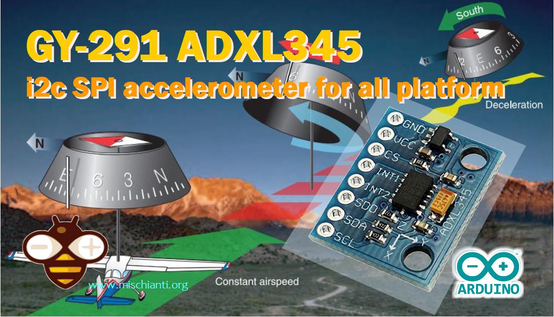 Hiletgo® 2pcs GY-291 ADXL345 numérique 3 axes Accélération de gravité Tilt module pour Arduino IIC/SPI Transmission 
